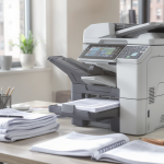 Photocopieur A3 en utilisation pour documents techniques professionnels